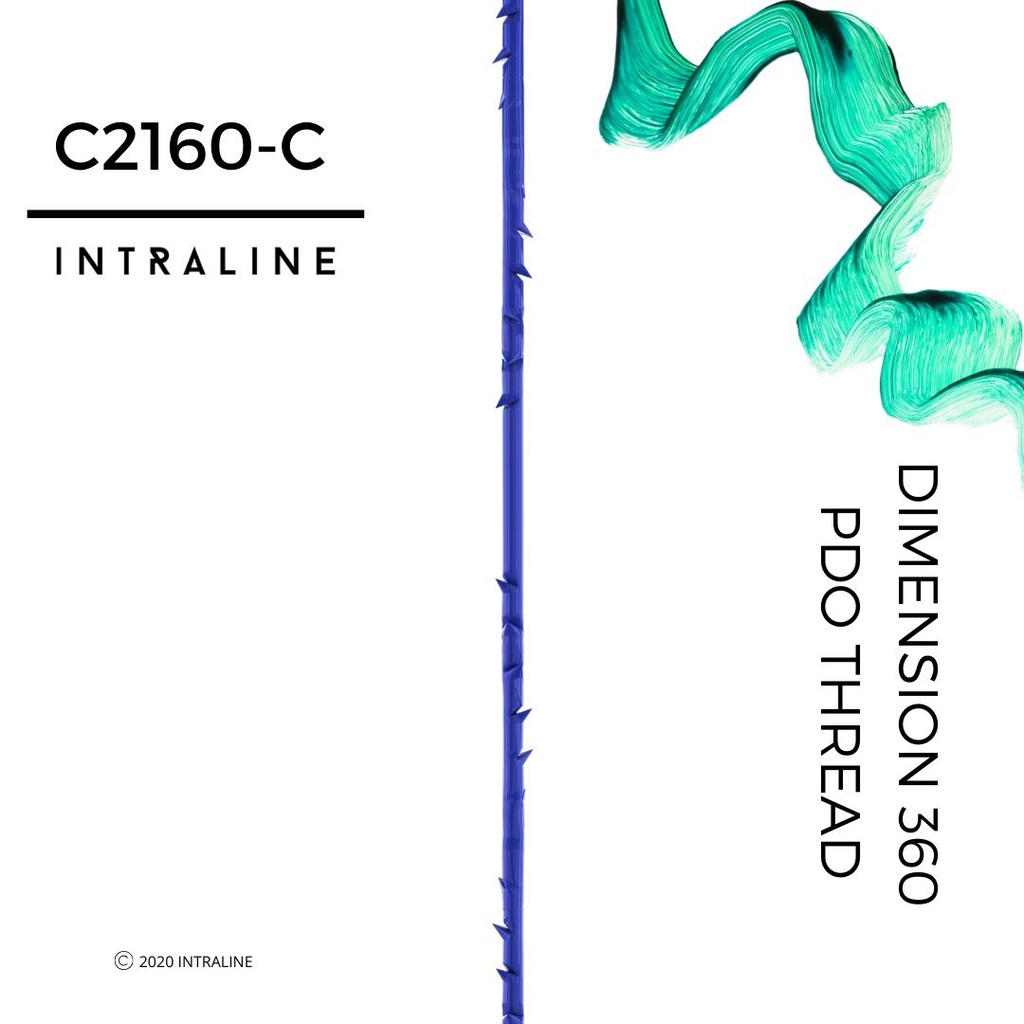 Intraline PDO Thread C2160-C - Dimension 360 W Cannula 21G 60/90mm 2-0 (10 pack)