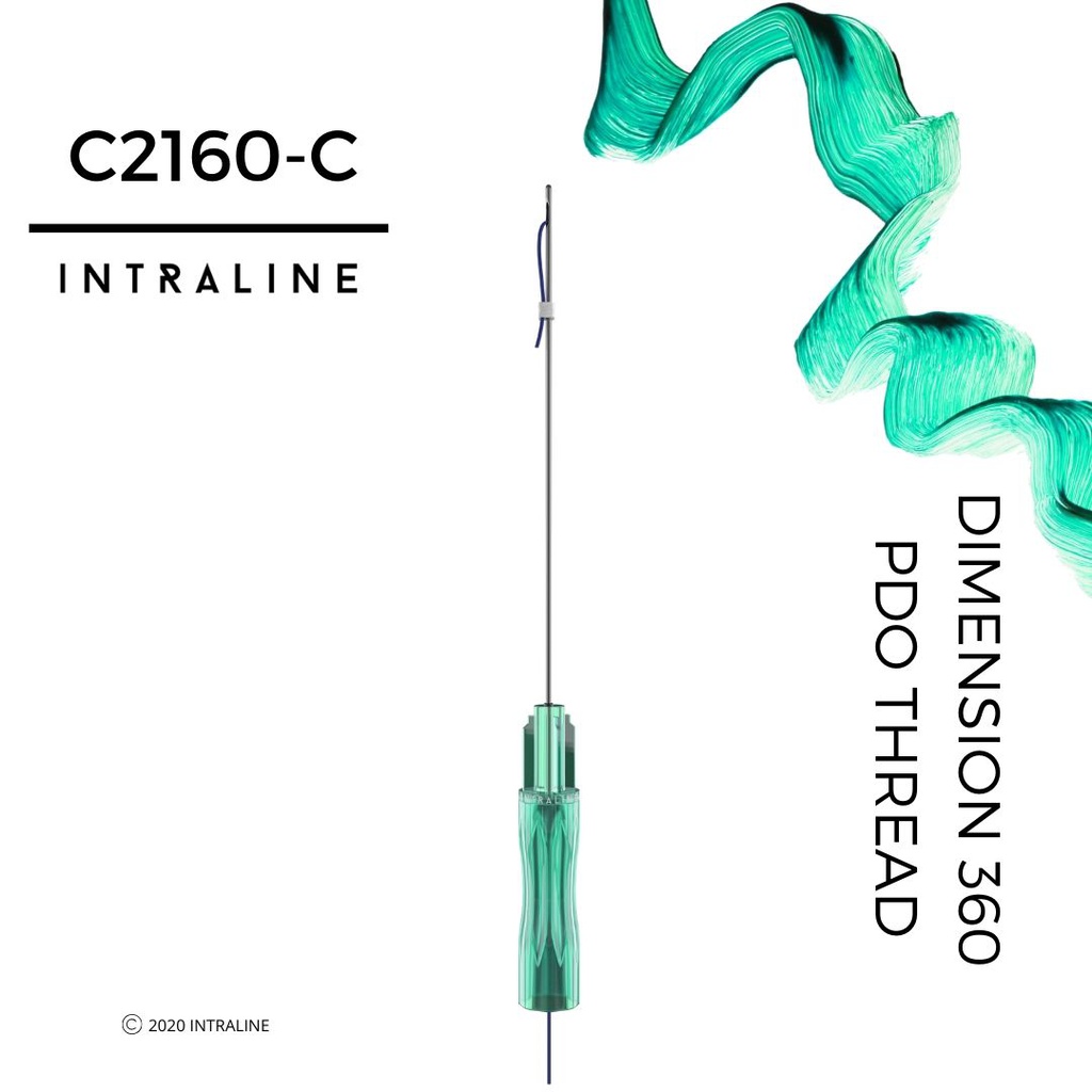 Intraline PDO Thread C2160-C - Dimension 360 W Cannula 21G 60/90mm 2-0 (10 pack)