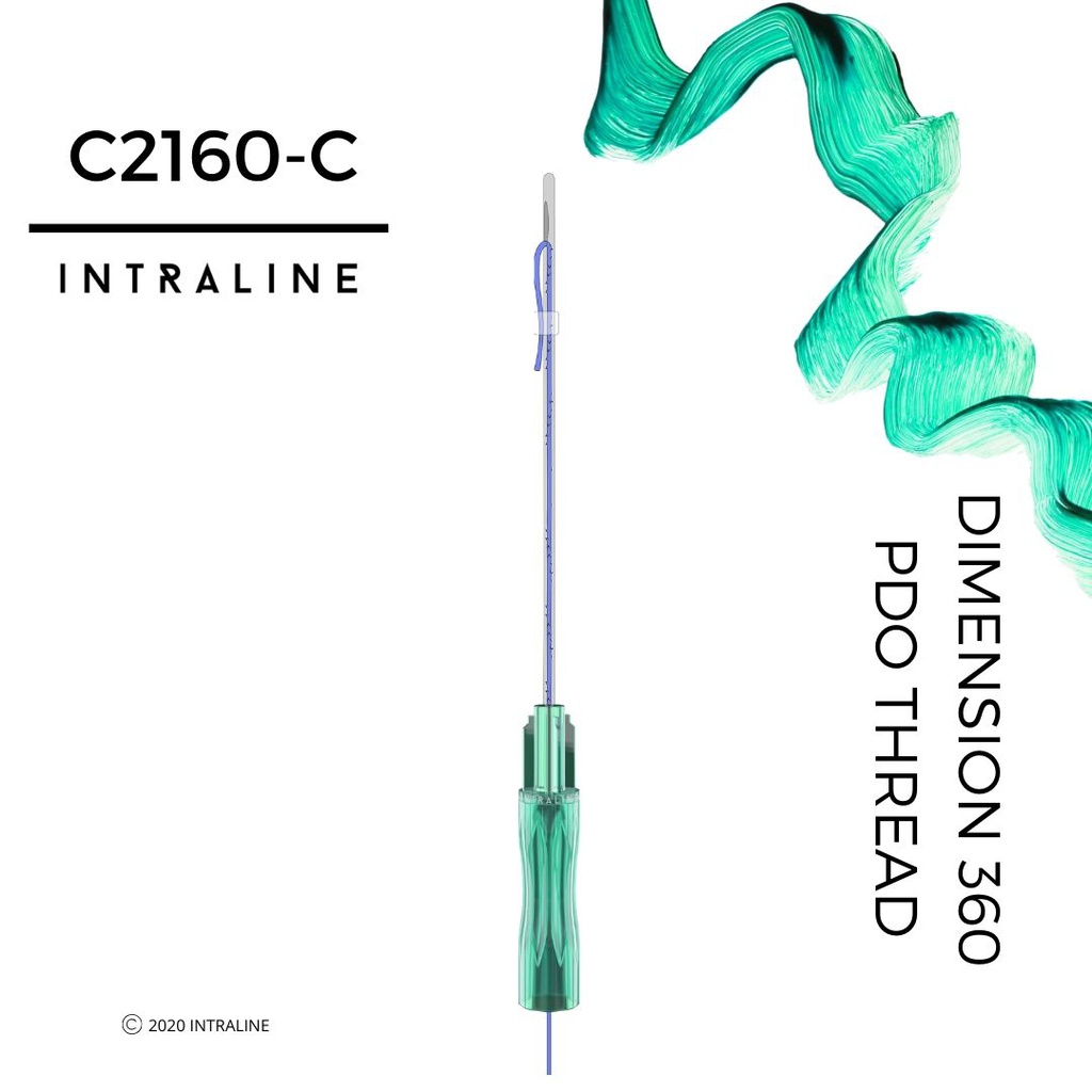 Intraline PDO Thread C2160-C - Dimension 360 W Cannula 21G 60/90mm 2-0 (10 pack)